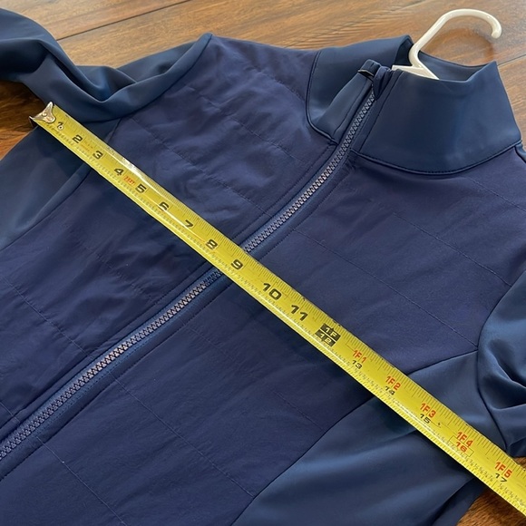 Foray Golf Front Zip insulated hybrid Light Jacket quilted vest Navy blue  Small - Picture 13 of 14